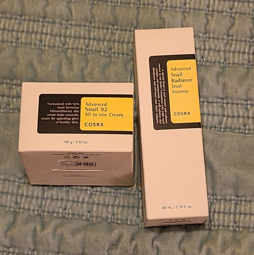 Cosrx snail cream and essence